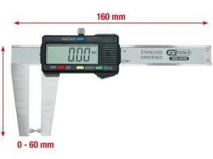 Kstools Digitaalinen Jarrulevyn työntömitta 0-60 mm 300.0540