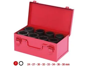 Kstools 1" Voimahylsysarja 8 osaa pitkät hylsyt 515.0308