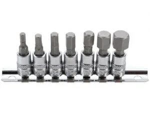 BGS Bits hylsyt kiskossa kuusiokolo 1/4" 7 osaa 2161