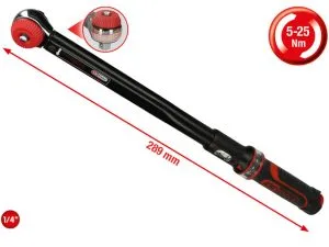 Kstools Momenttiavain 1/4", 5-25 Nm 516.1412