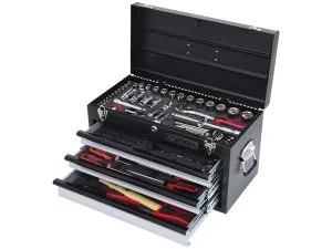 Kstools 99-osainen 1/4"+1/2" CHROMEplus -yleistyökalusarja peltipakissa 918.0200