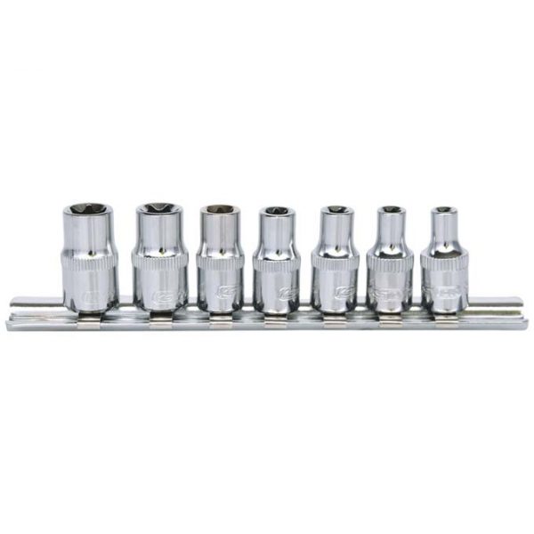Kstools TX E hylsysarja 1/4" CHROMEplus 7-osaa 918.4355
