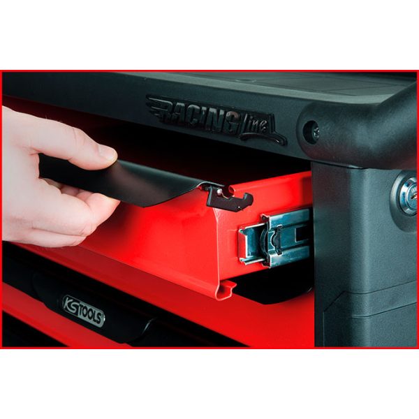 Kstools RACINGline MUSTA/PUNAINEN työkaluvaunu 7 vetolaatikolla  826.0007 - Image 3