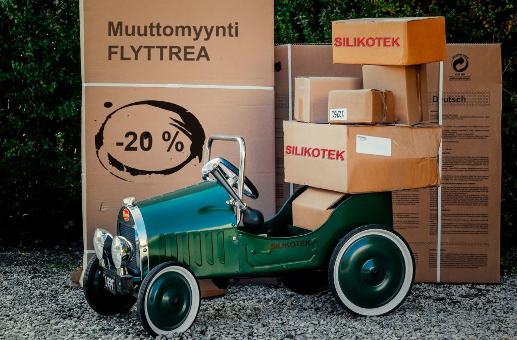 Silikotekin myymälä muuttaa! Myymälässä normaalihintaiset tuotteet -20% (paitsi kengät)