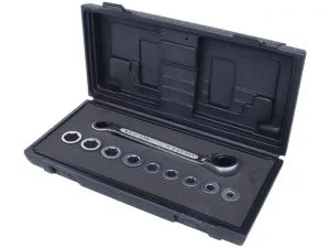 Kstools 10-osainen GEARplus-räikkälenkki- ja kaksoiskiintoavainsarja, suunnanvaihto 503.4645