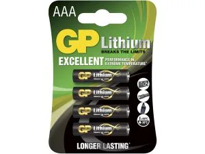 GP Lithium AAA-paristot 1.5V, 24LF-2U4, 4 kpl