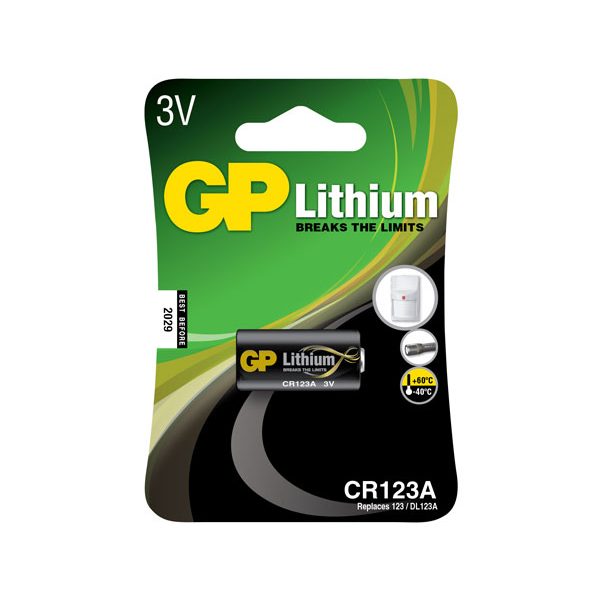 GP Lithium 3V-paristot, CR 123A
