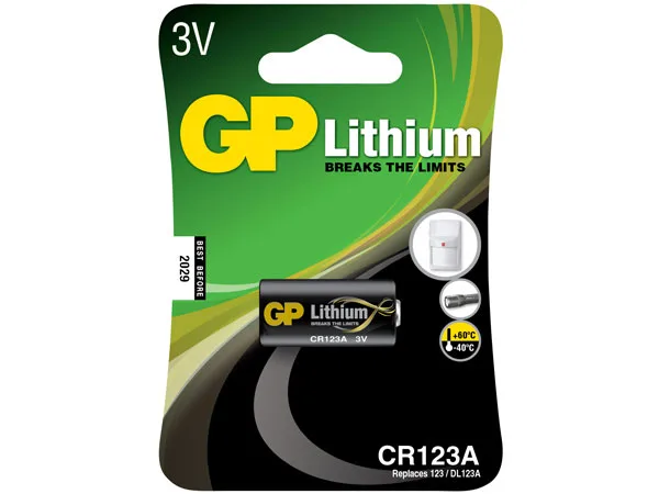 GP Lithium 3V-paristot, CR 123A