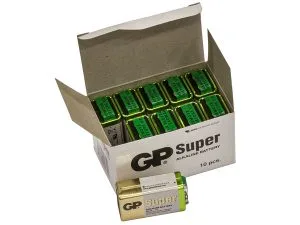 GP Super 9V-paristo, 1604A/6LF22 10 kpl tukkupakkaus