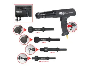 Kstools 6-osainen Vibro-Impact Paineilmakäyttöinen talttavasarasarja 515.3880