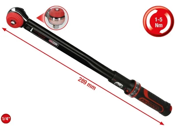 Kstools Momenttiavain 1-5 Nm, 1/4", 516.1402