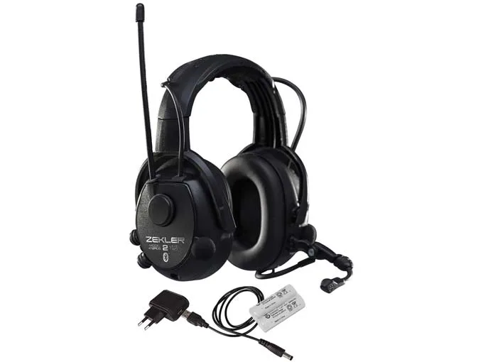 Zekler 412RDB Bluetooth Kupukuulonsuojainpaketti mikrofonilla sis. paristot ja laturin