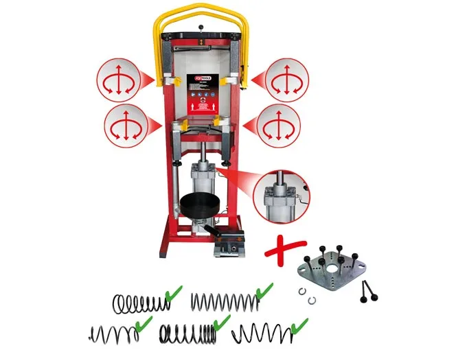 Kstools Paineilmatoiminen jousenpuristin asema sis. sovitinlevyn 500.8805