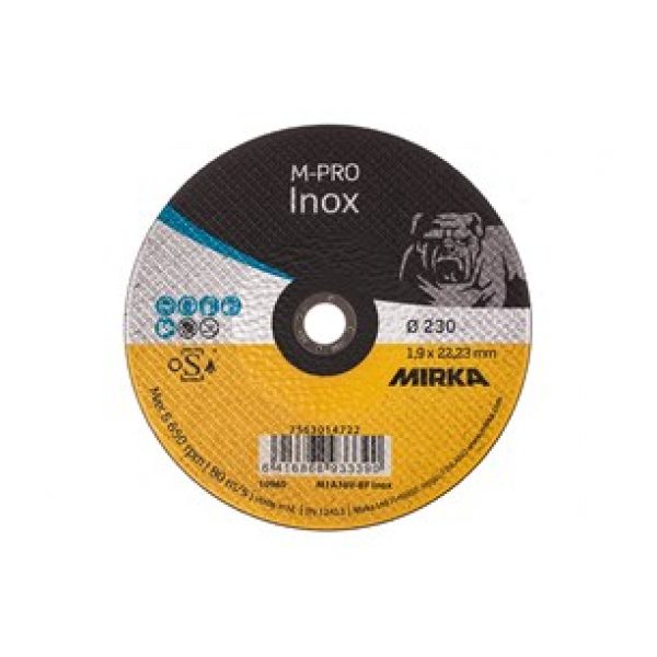 Katkaisulaikka M-PRO 230x1,9x22,2mm M1A36V-BF Inox Mirka