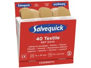 Kangaslaastari Salvequick 6444 täydennyspakkaus 6 x 40 laastaria