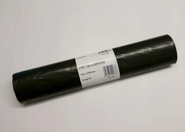 9088 Jätesäkki 150L, musta