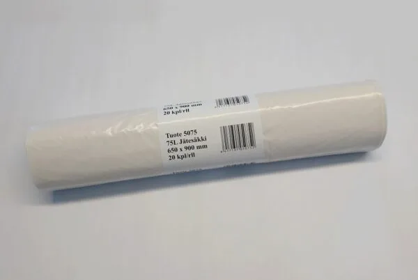 5075 Jätesäkki 75L, valkoinen