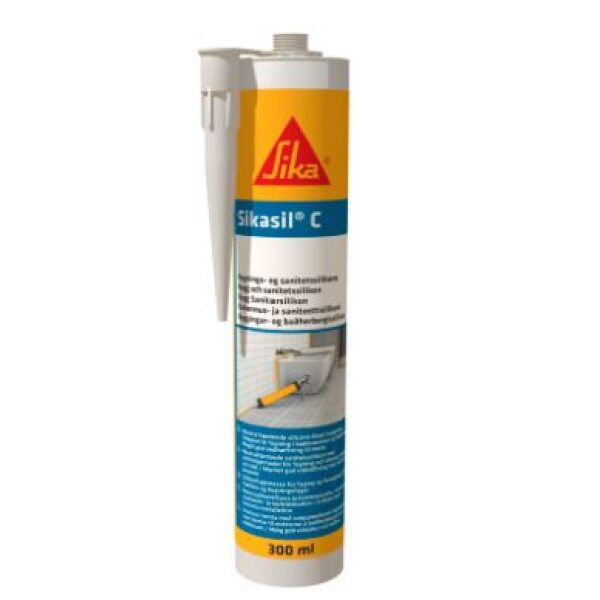 Sikasil C Silikonimassa rakennus- ja saniteettikohteisiin 300 ml