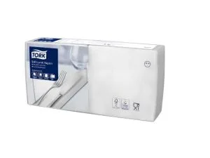477414 Tork Soft Valkoinen Lunch-Lautasliina, 150 kpl / pak