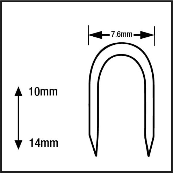 Tacwise CT-60/14 mm kaapelihakanen - Image 2