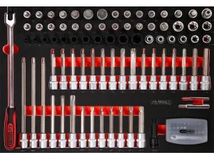 Kstools 811.1111 SCS-kärkihylsysarja, 1/2", 111-os, 1/1-moduulissa