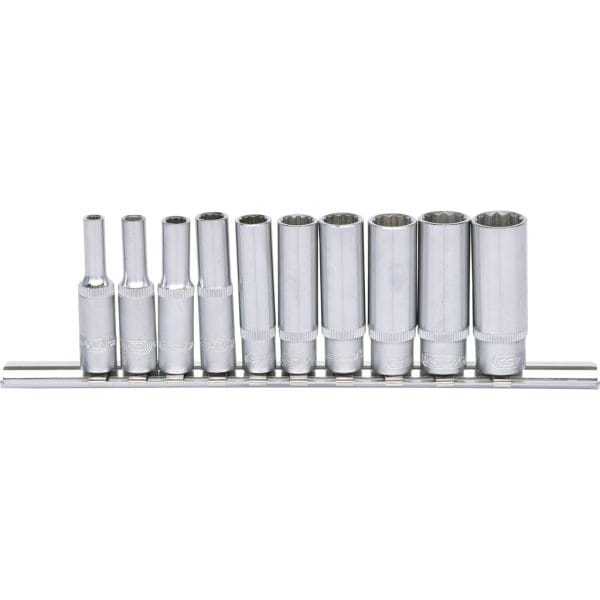Kstools 917.0630 Hylsysarja, 1/4", 12-kulm., pitkät hylsyt, 10-os