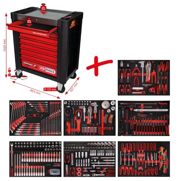 Kstools 810.7397 Performanceplus P10, työkaluvaunu sis. 397 työkalua