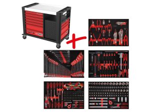 Kstools 835.5279 Performanceplus-työkaluvaunu P35, sis. 279 työkalua ja 13 vetolaatikkoa