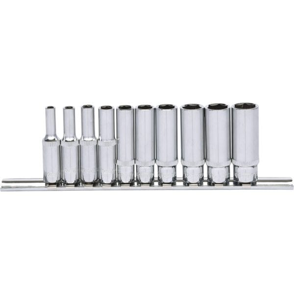Kstools 918.0610 1/4" CHROMEplus-hylsysarja, pitkä, 10-os, 4-13 mm