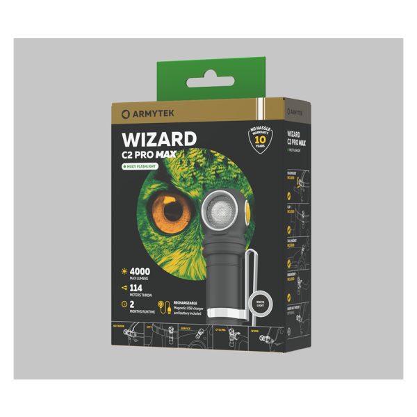 Armytek Wizard C2 Pro Max Magnet USB otsalamppu