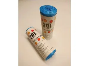 2020 Roskakassi 20L sangallinen, Sininen, rulla