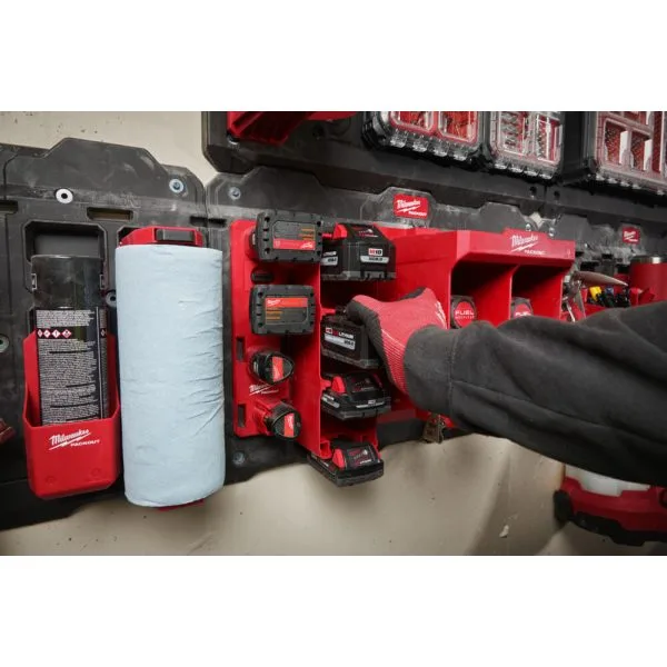 Milwaukee Packout akkuteline M18 neljälle akulle - Image 2