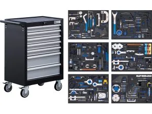BGS-6076 Työkaluvaunu 7 laatikkoa ajoitustyökaluilla