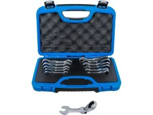 BGS-6543 Räikkälenkkiavainsarja lyhyet taivutettavat 8 - 19 mm, 12-os