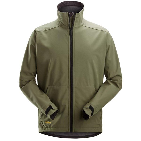 Snickers 1205  AllroundWork, tuulenpitävä SoftShell-työtakki Khaki Green