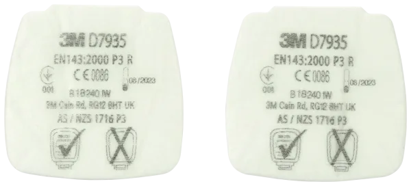 Hiukkassuodatin P3 3M D7935 Secure Click, 80 par / pak