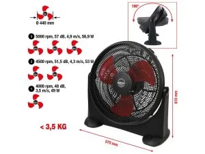 Kstools 999.2000 Työpajatuuletin, 70 W