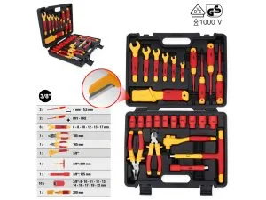 Kstools 117.1895-Eristetty työkalusarja hybridi- ja sähköajoneuvoille