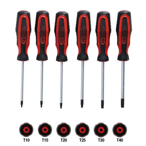 Kstools 159.0030 ERGOTORQUEplus-ruuviväänninsarja, 6-os, Torx