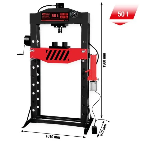 Kstools 160.1160 performance Hydraulinen korjaamopuristin, 50 000 kg