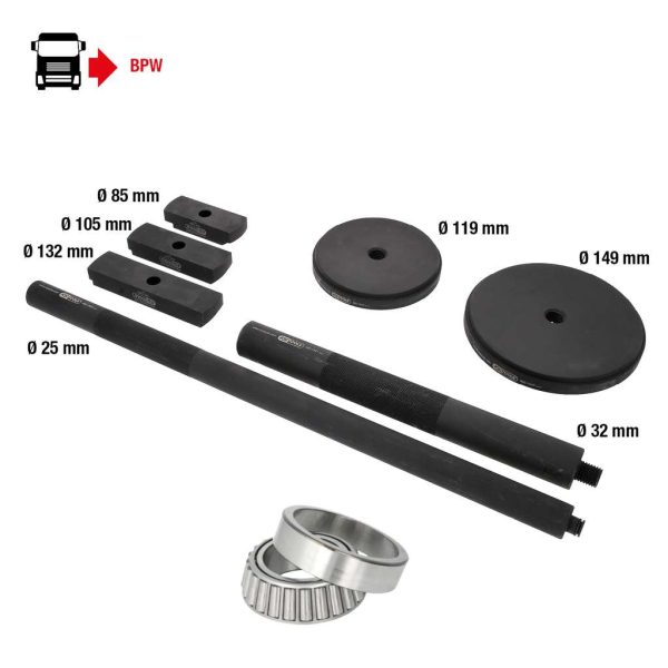 Kstools 460.1300 Pyöränlaakerin työkalusarja BPW, 7-os