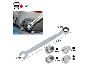 Kstools 460.2615 Jarrumännän erikoishylsyavainsarja WABCOn ja Knorrin levyjarruihin, 5-os