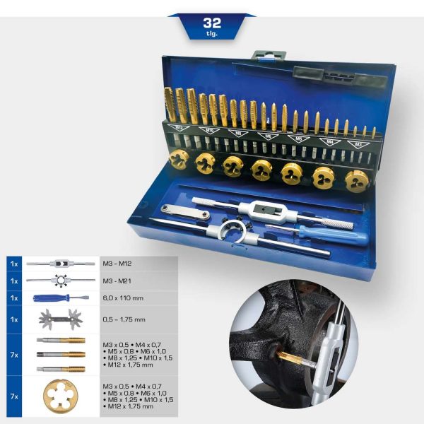 Brilliant tools BT101950 kierretyökalusarja M3-M12
