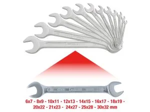 Kaksoiskiintoavainsarja, 12-os, 6x7-30x32mm