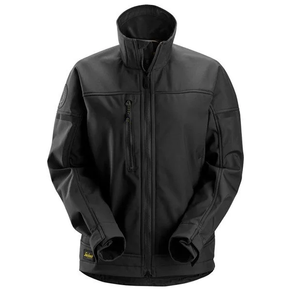 AllroundWork, naisten Softshellstretch-takki Musta
