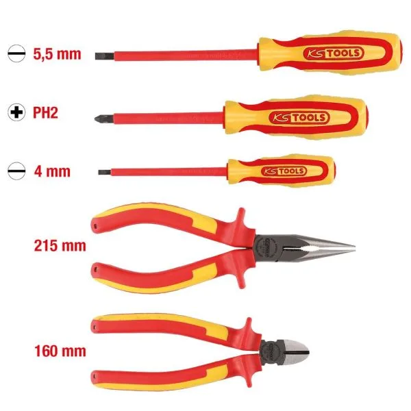 Kstools ERGOTORQUE VDE -pihti- ja ruuvinväänninsarja, 5-os versio 1