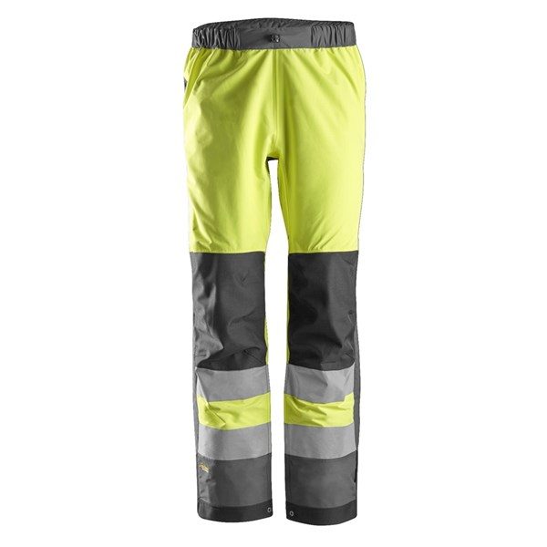 Snickers 6530 AllroundWork, vedenpitävät huomiokuorihousut, lk 2, Keltainen