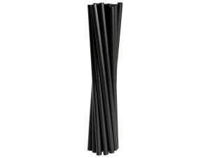 GASTRO muovipilli 24cm Ø8mm musta PP uudelleenkäytettävä