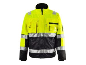 Huomiotalvitakki vuorellinen musta/keltainen