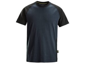 Kaksivärinen T-paita Snickers 2550 navy/musta
